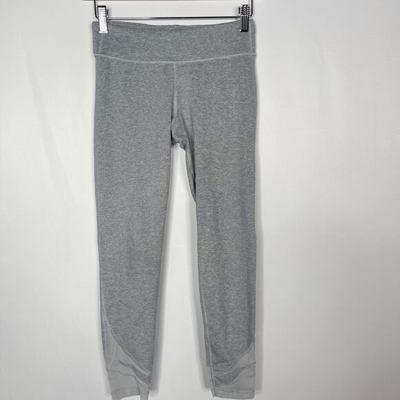 Athleta Girls XLarge 14 Gray Major League Mesh Tight Leggings Workout Pieced - Picture 1 of 11